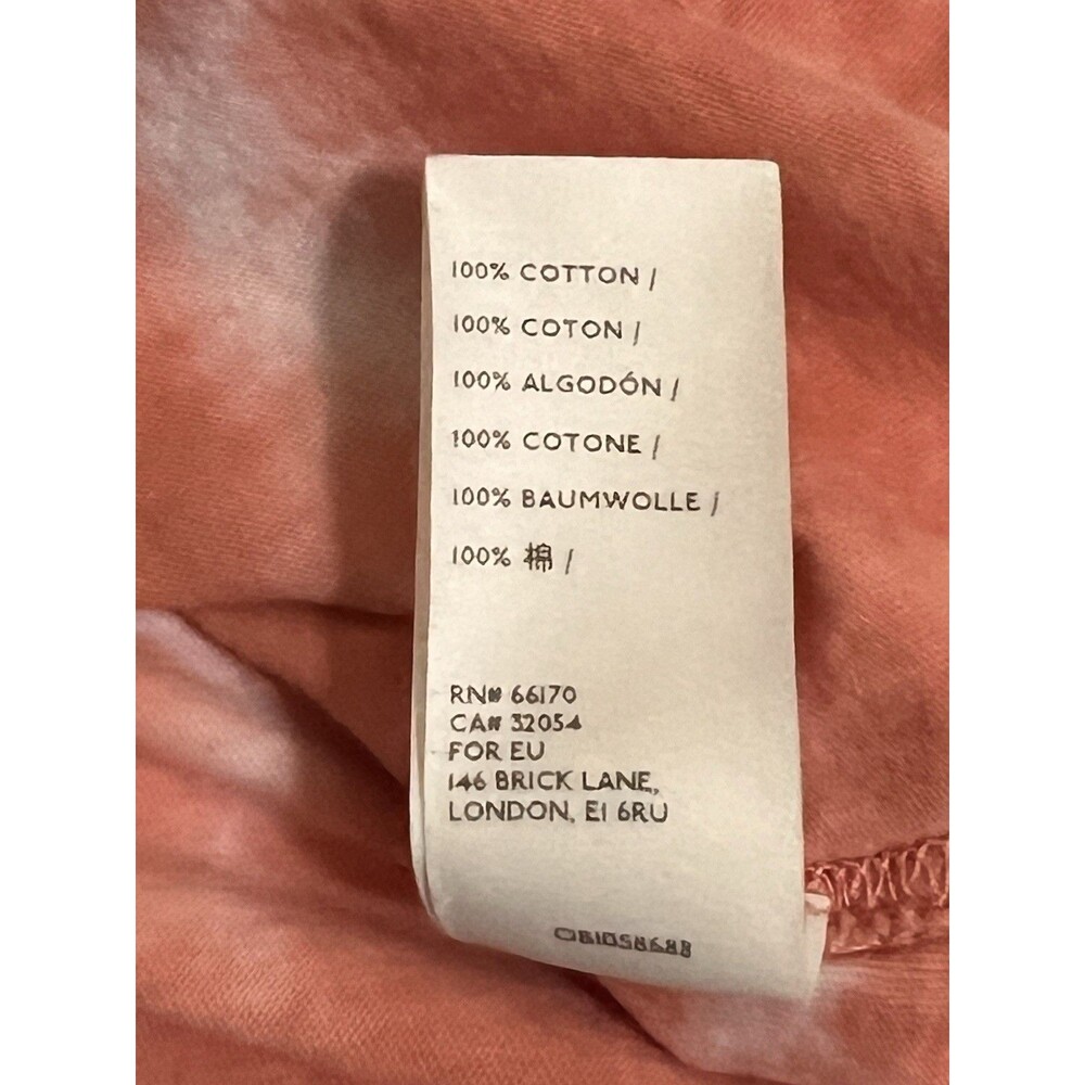 FREE PEOPLE We The Free Tie Dye Long Sleeve Mock Neck Oversized Top Blue Peach S - Picture 6 of 6